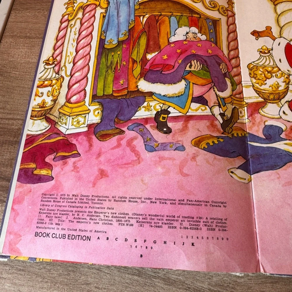 Walt Disney Productions Presents the Emperor's New Clothes Library binding 1975